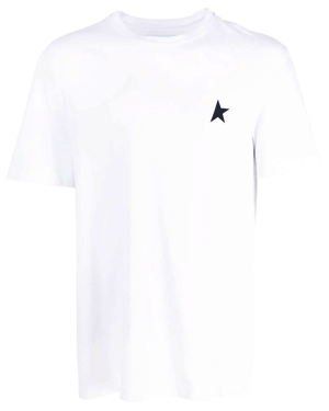Star Collection T-Shirt in White with Dark Blue Star