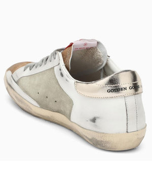 Super Star Sneaker in White, Brown, and Gray