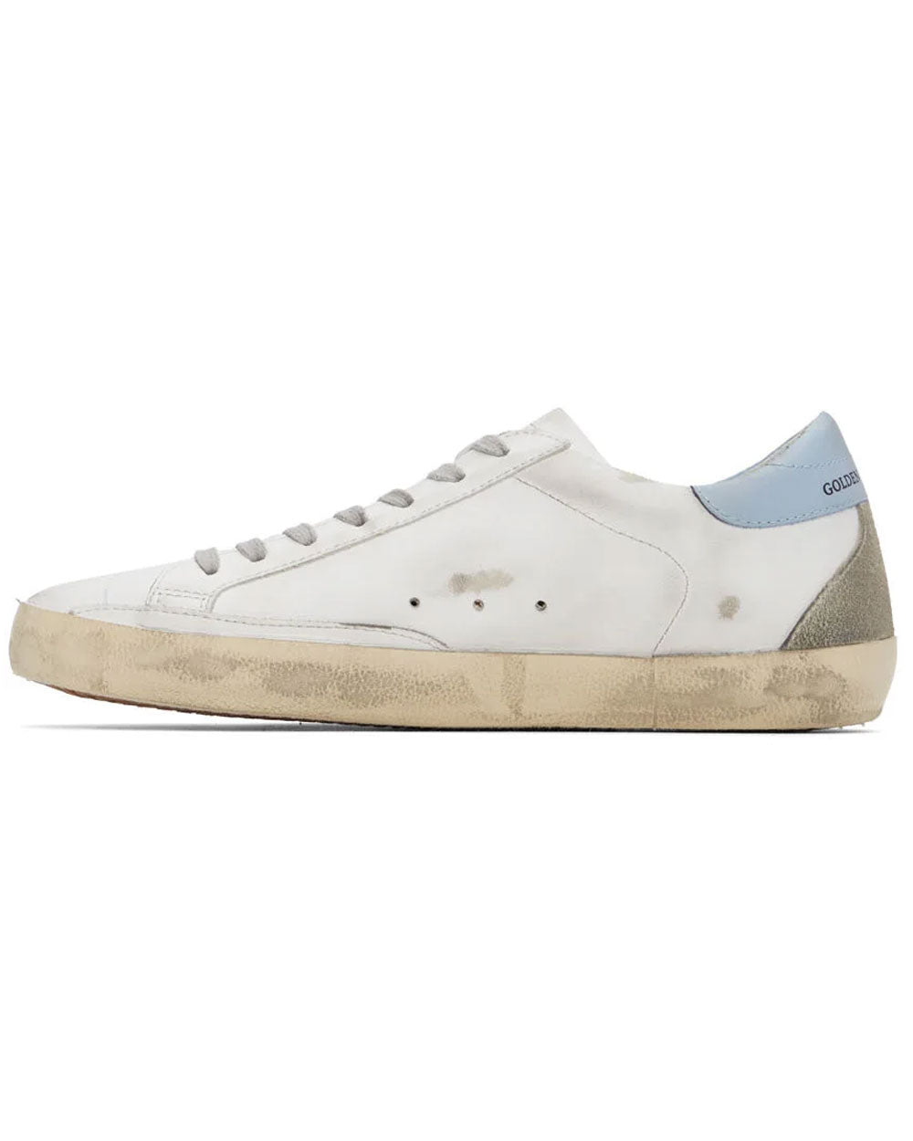 Superstar Sneaker in White and Powder Blue