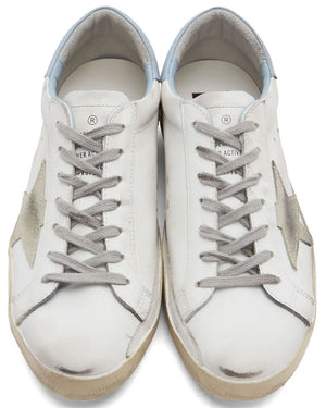 Superstar Sneaker in White and Powder Blue