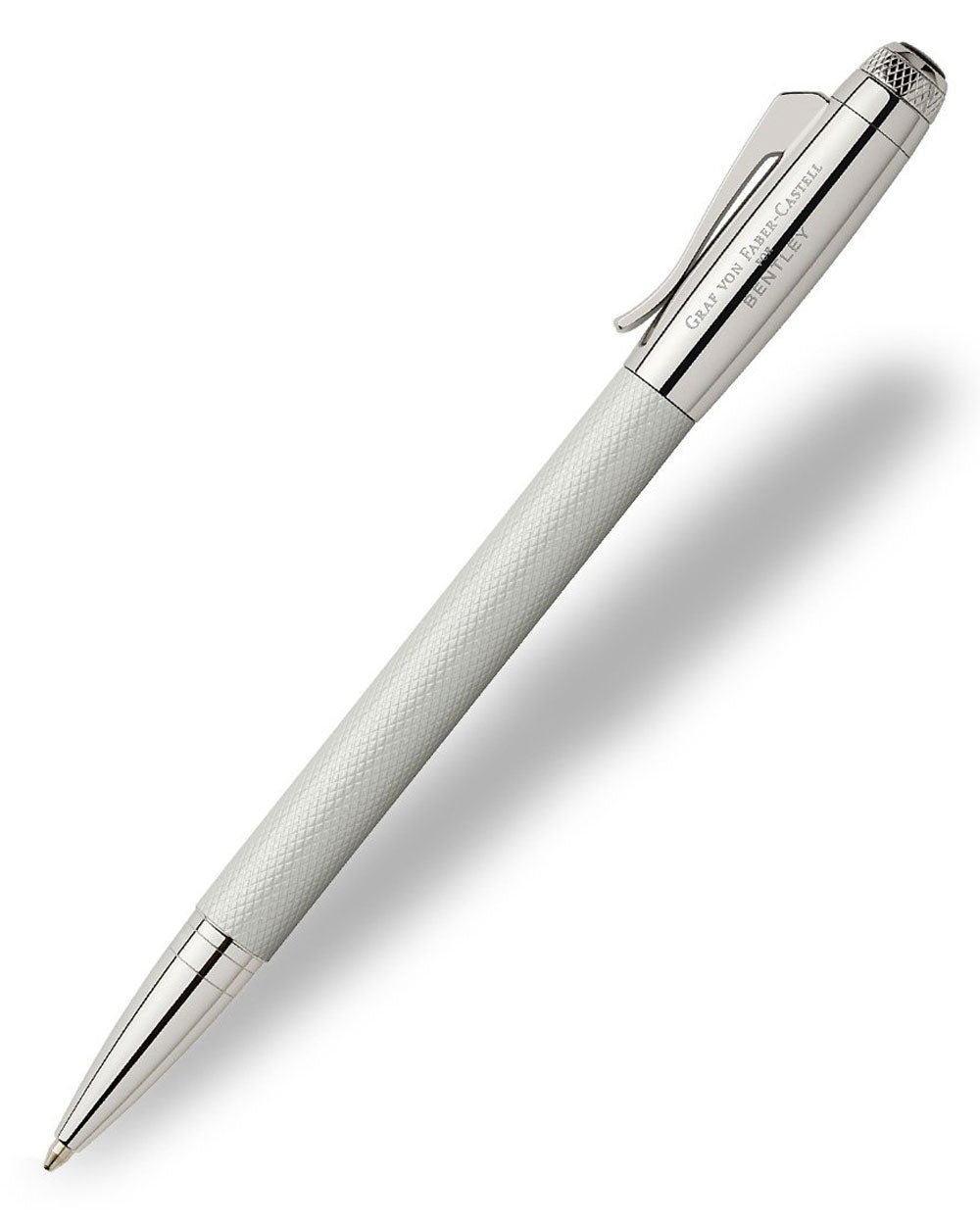 White Satin Bentley Ballpoint Pen