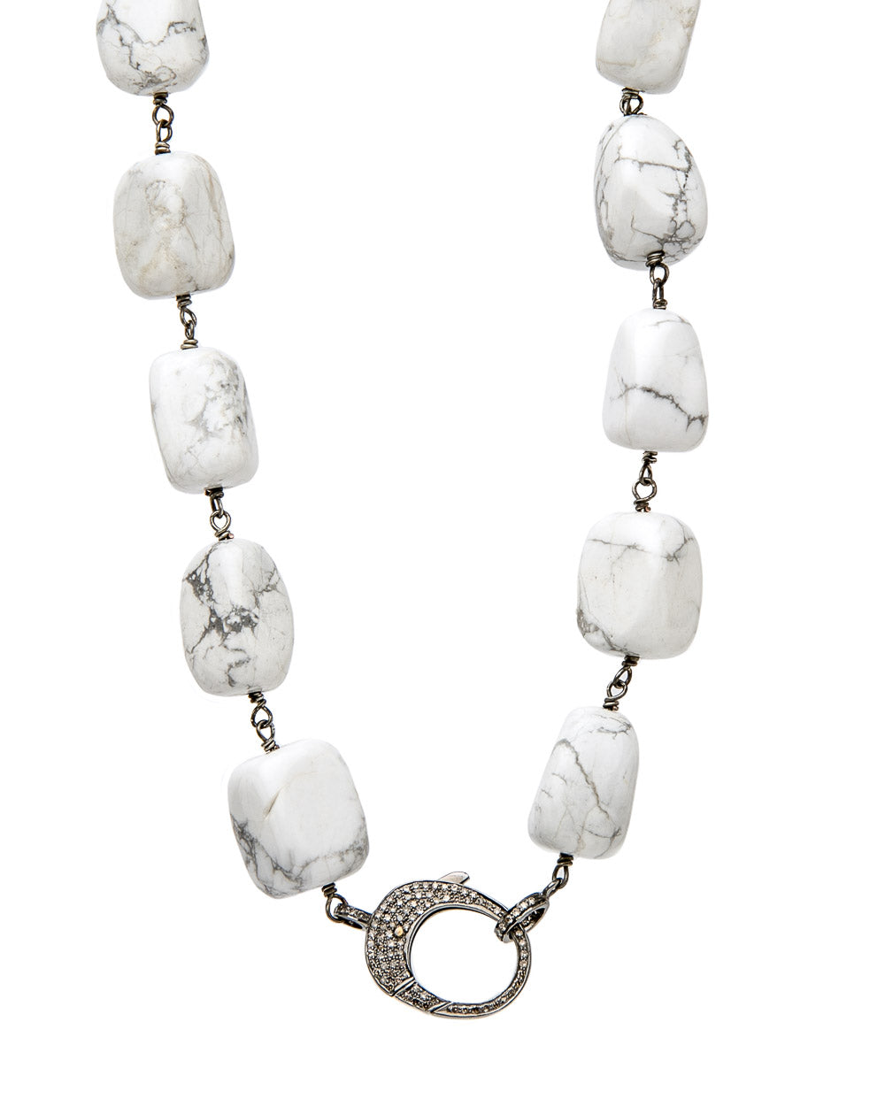 Chunky White Agate Necklace