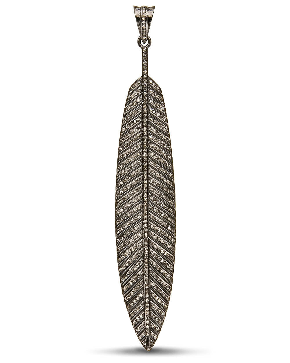 Diamond Feather Pendant