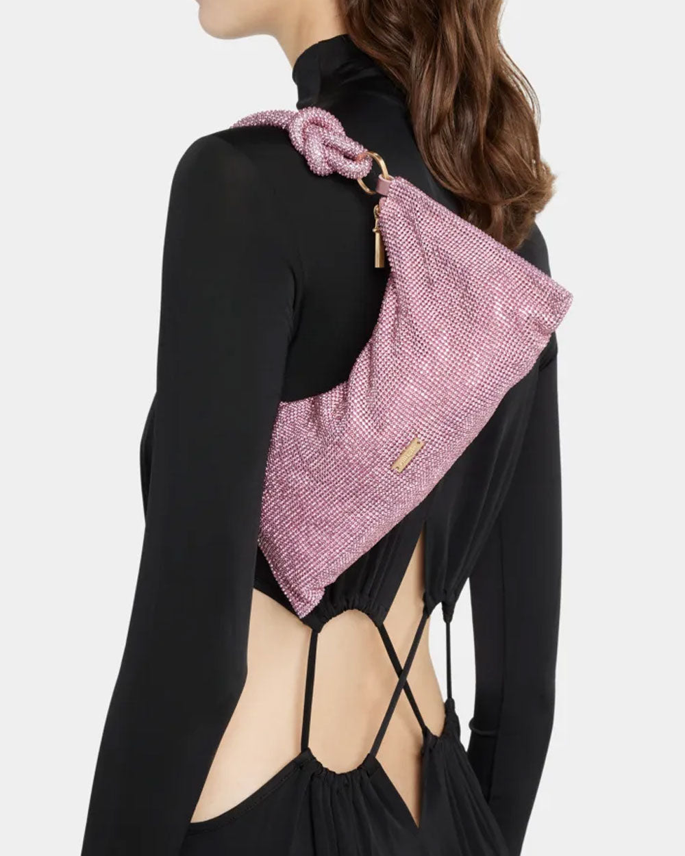 Cult Gaia Hera Nano Knotted Embellished Shoulder Bag