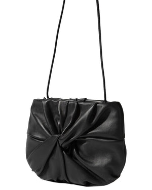 Gorga Front Knot Clutch in Black