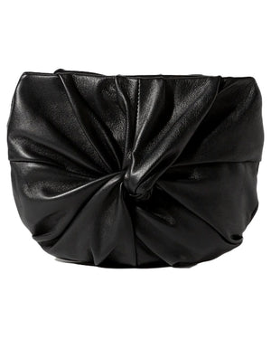 Gorga Front Knot Clutch in Black