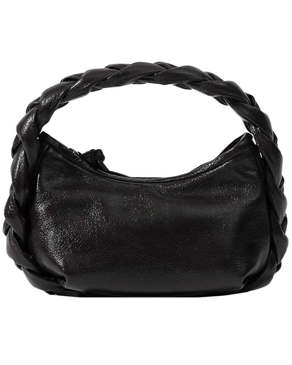 Espiga Mini Tumbled Shiny Bag in Black