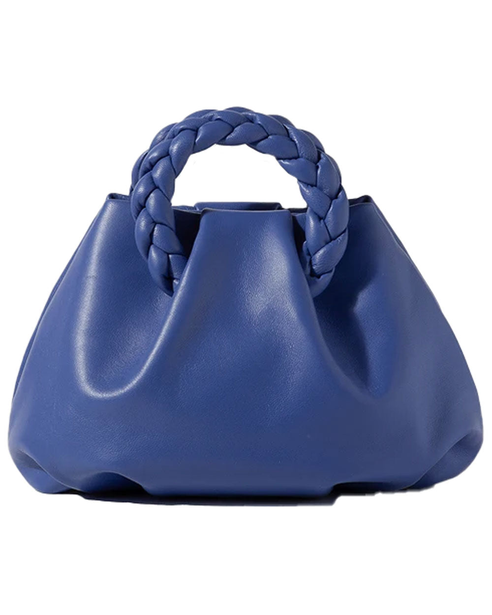 Hereu Bombon Braided Leather Top-handle Bag in Blue