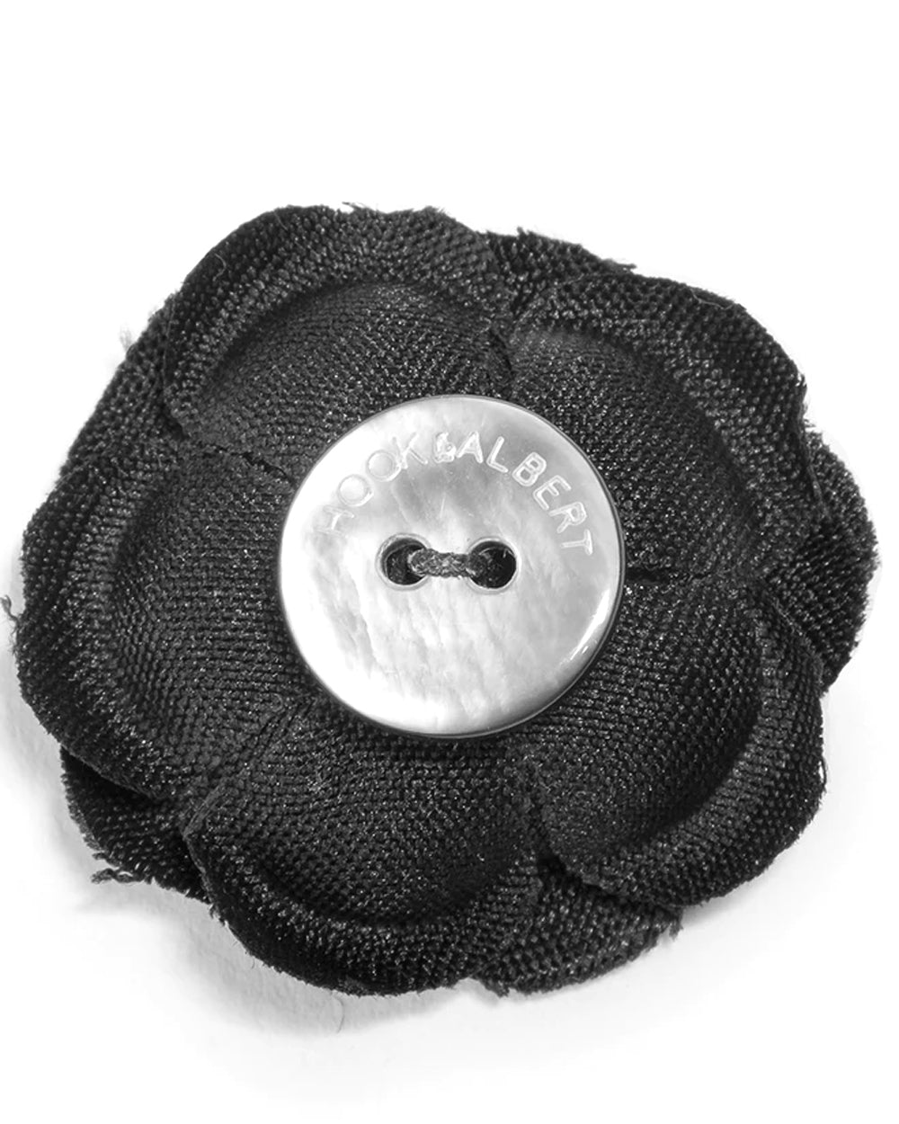 Small Buttercup Lapel Flower in Black