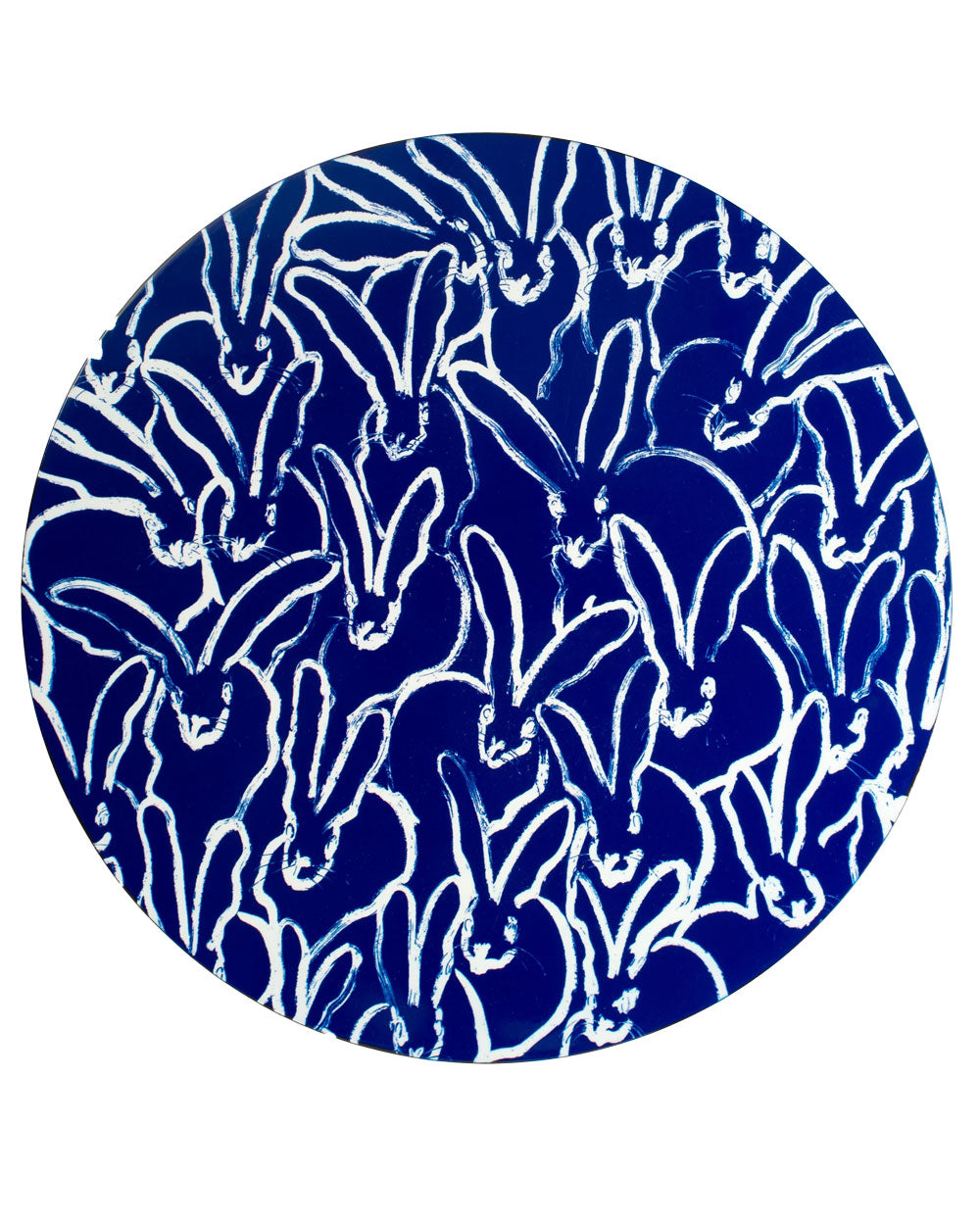 Blue Rabbit Run Round Lacquer Placemat