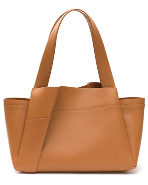 Valextra Brera Large Leather Top-handle Tote Bag In Taupe