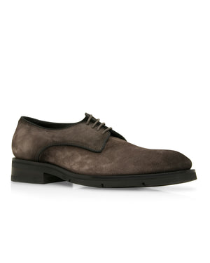 Suede Derby in Charcoal