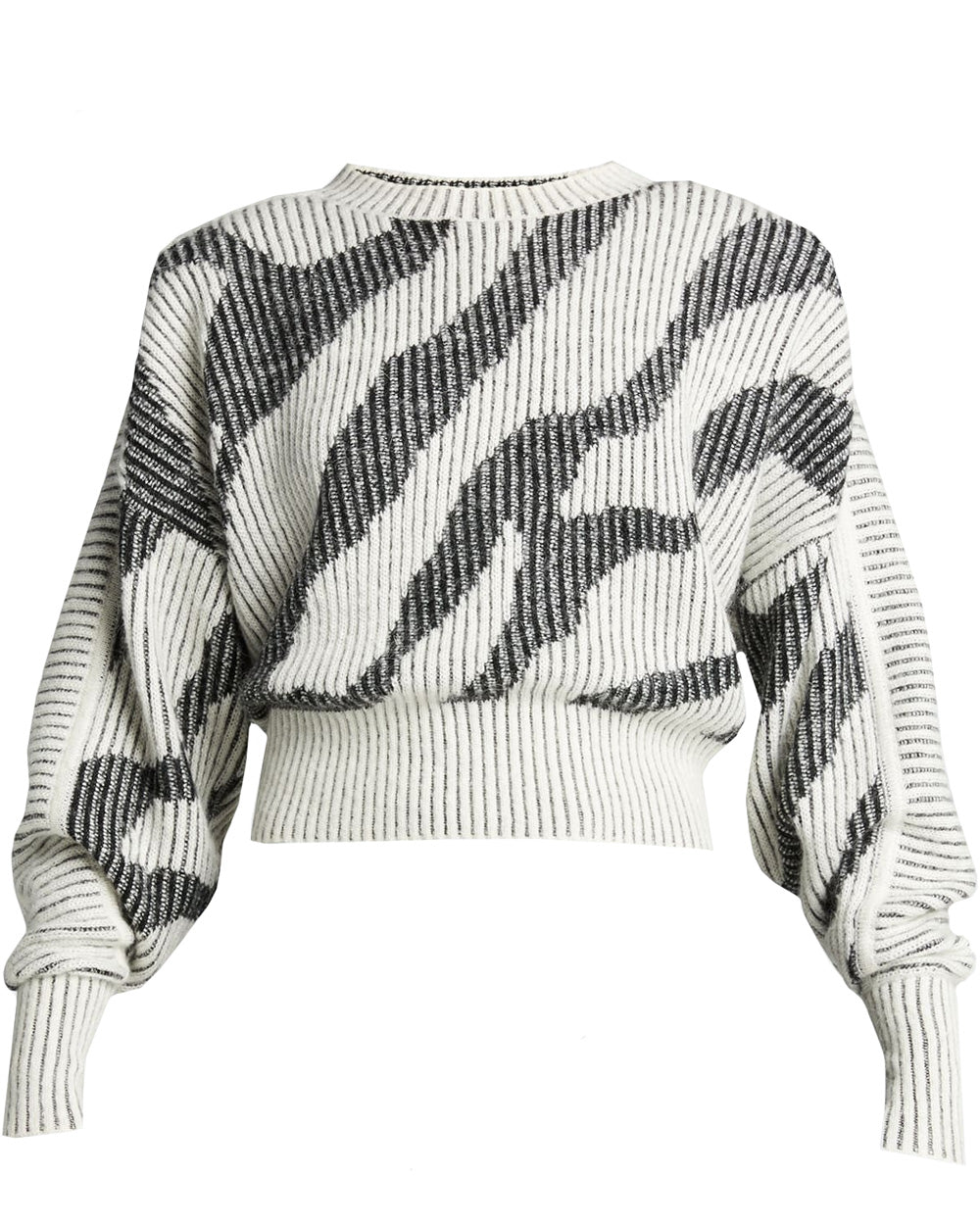 White and Black Voryta Sweater