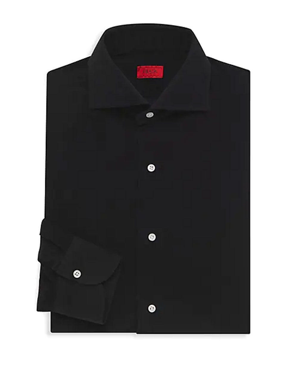 Black Corduroy Button-Down Shirt