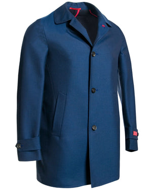 Cashmere Portofino Walking Coat in Blue