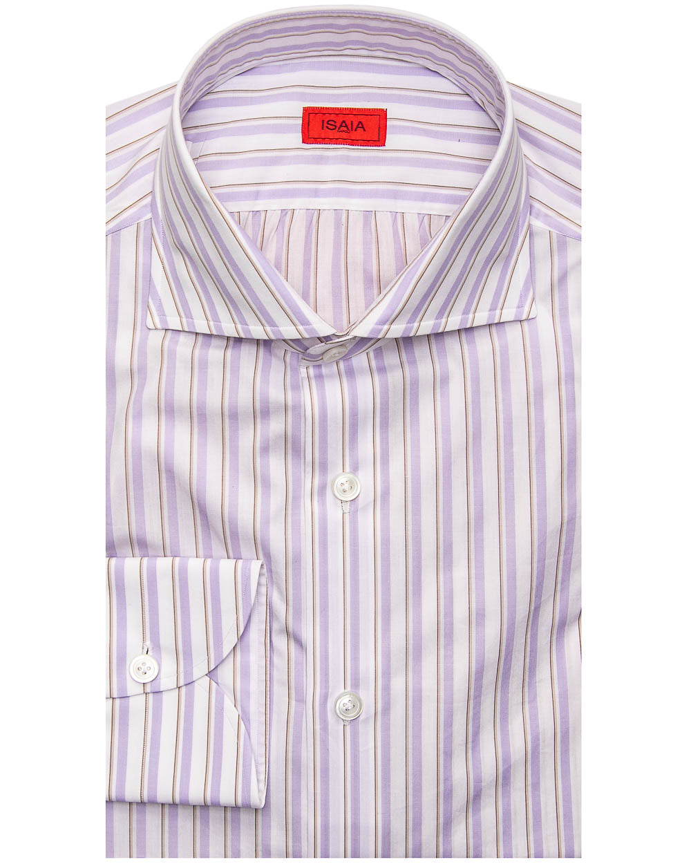 Lavender and Tan Striped Shirt