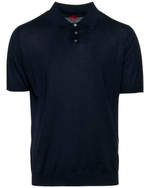 Navy Blue Short Sleeve Polo