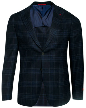 Navy and Charcoal Check Sportcoat
