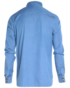 Blue Denim Western Snap Sportshirt