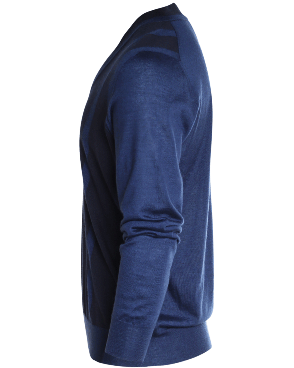 Navy and Blue V-Neck Sweater
