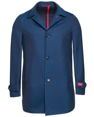 Cashmere Portofino Walking Coat in Blue