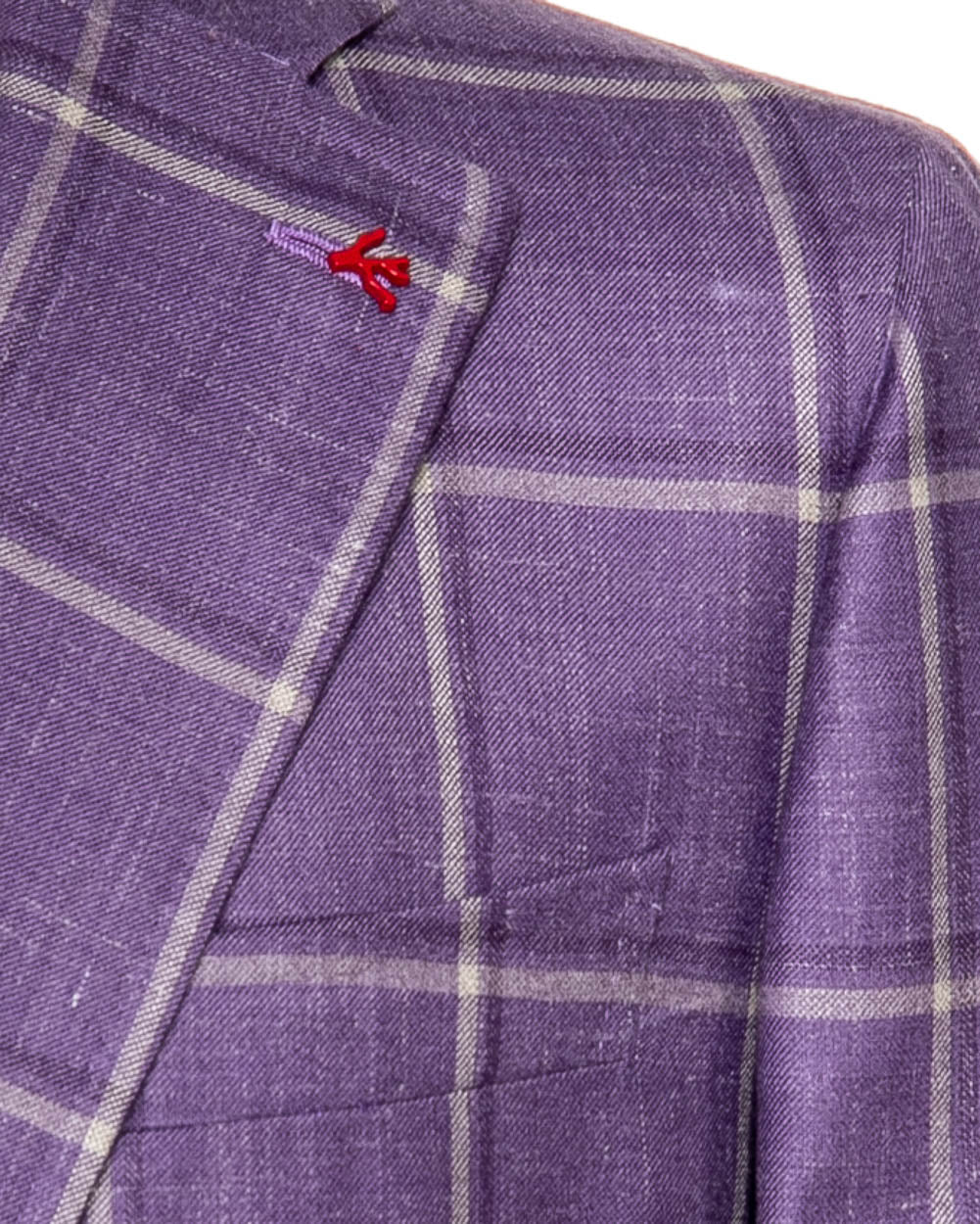 Purple with Cream Windowpane Sportcoat