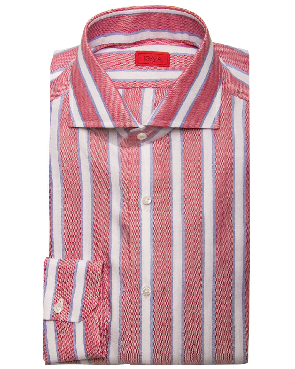 Red and Blue Stripe Sport Shirt