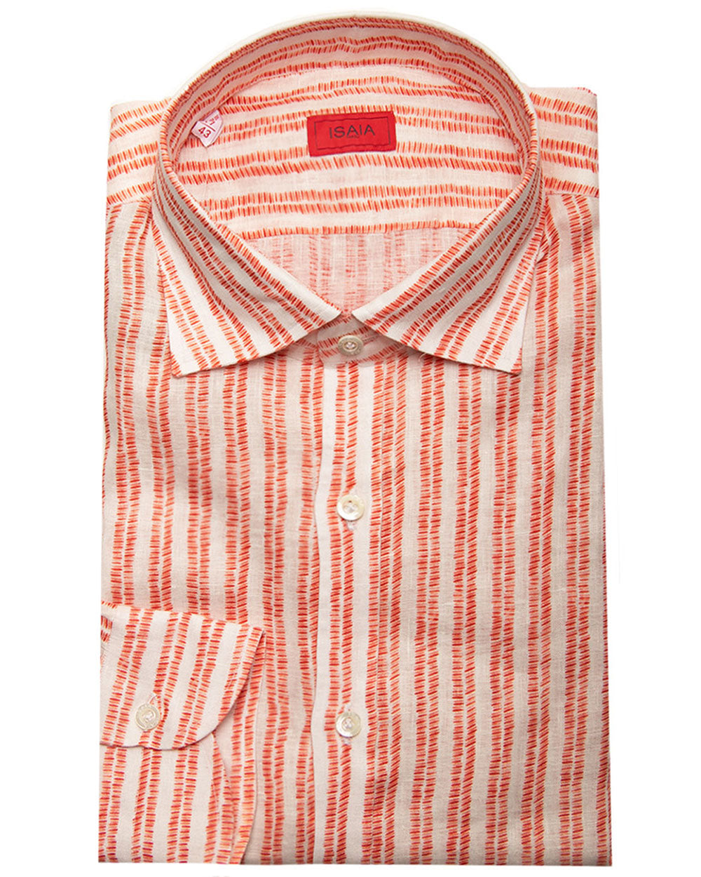 Red and White Stripe Sport Shirt