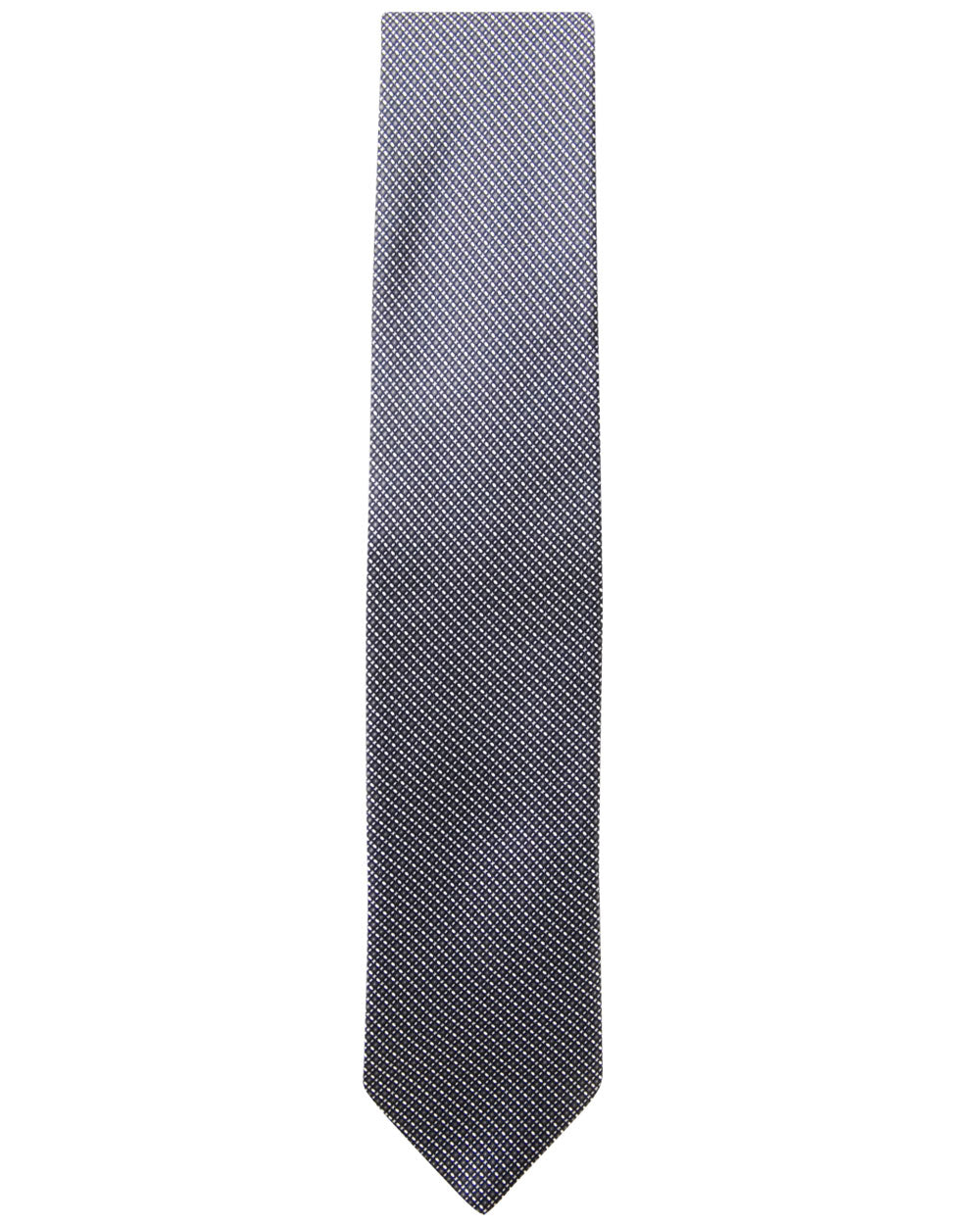 Light Grey and Navy Micropatterned Tie