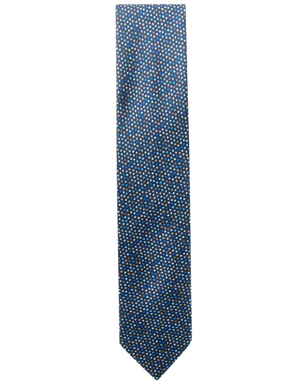 Navy and Bright Blue Microdotted Tie