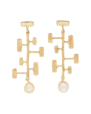 Mondrian Pearl Earrings