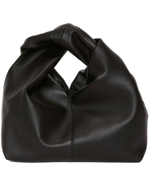 Mini Twister Hobo Bag in Black Leather