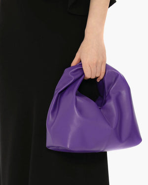 Mini Twister Hobo Bag in Purple Leather