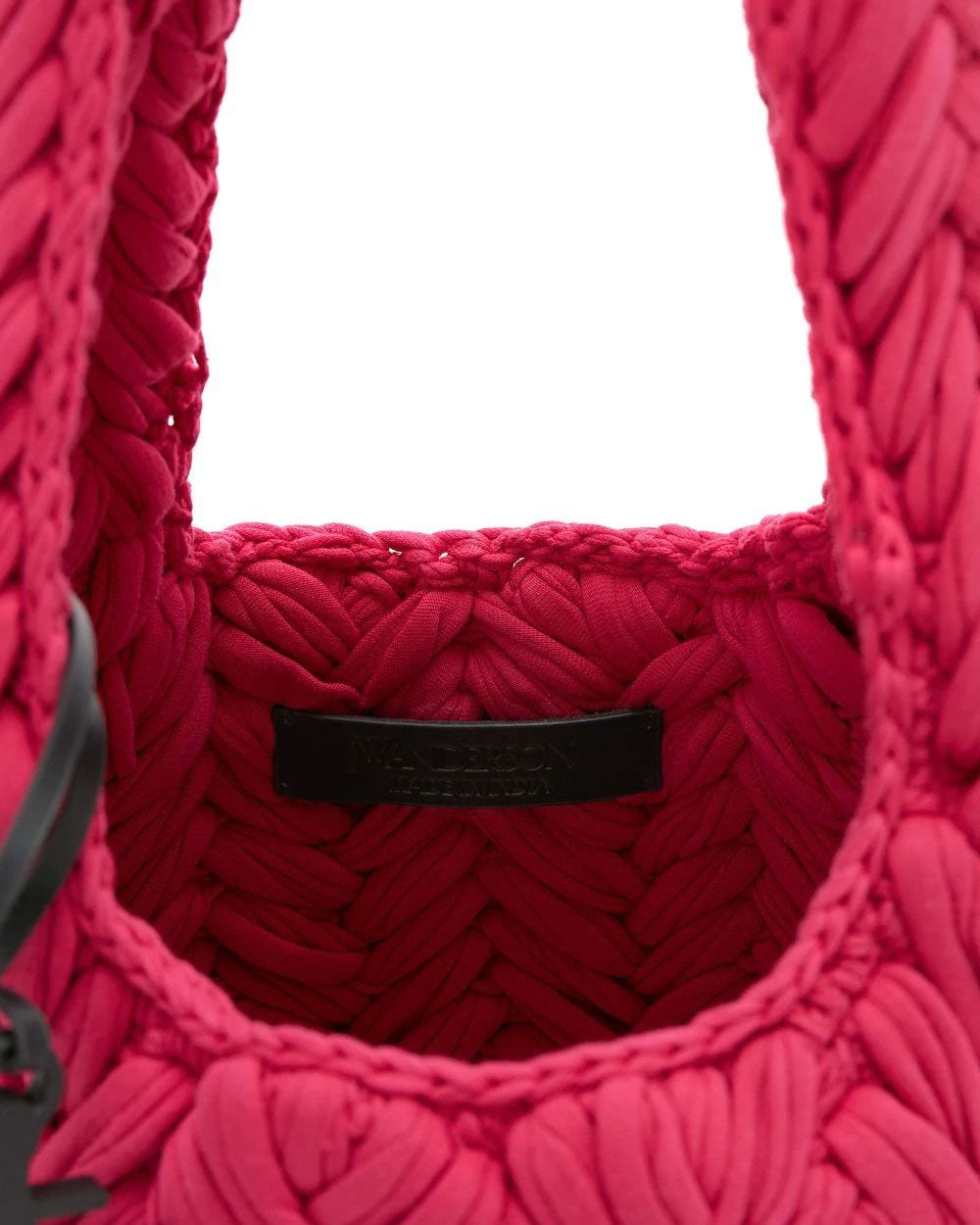 Mirror Knitted Shopper Bag in Hot Pink