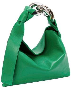 Small Chain Hobo Bag in Bright Green