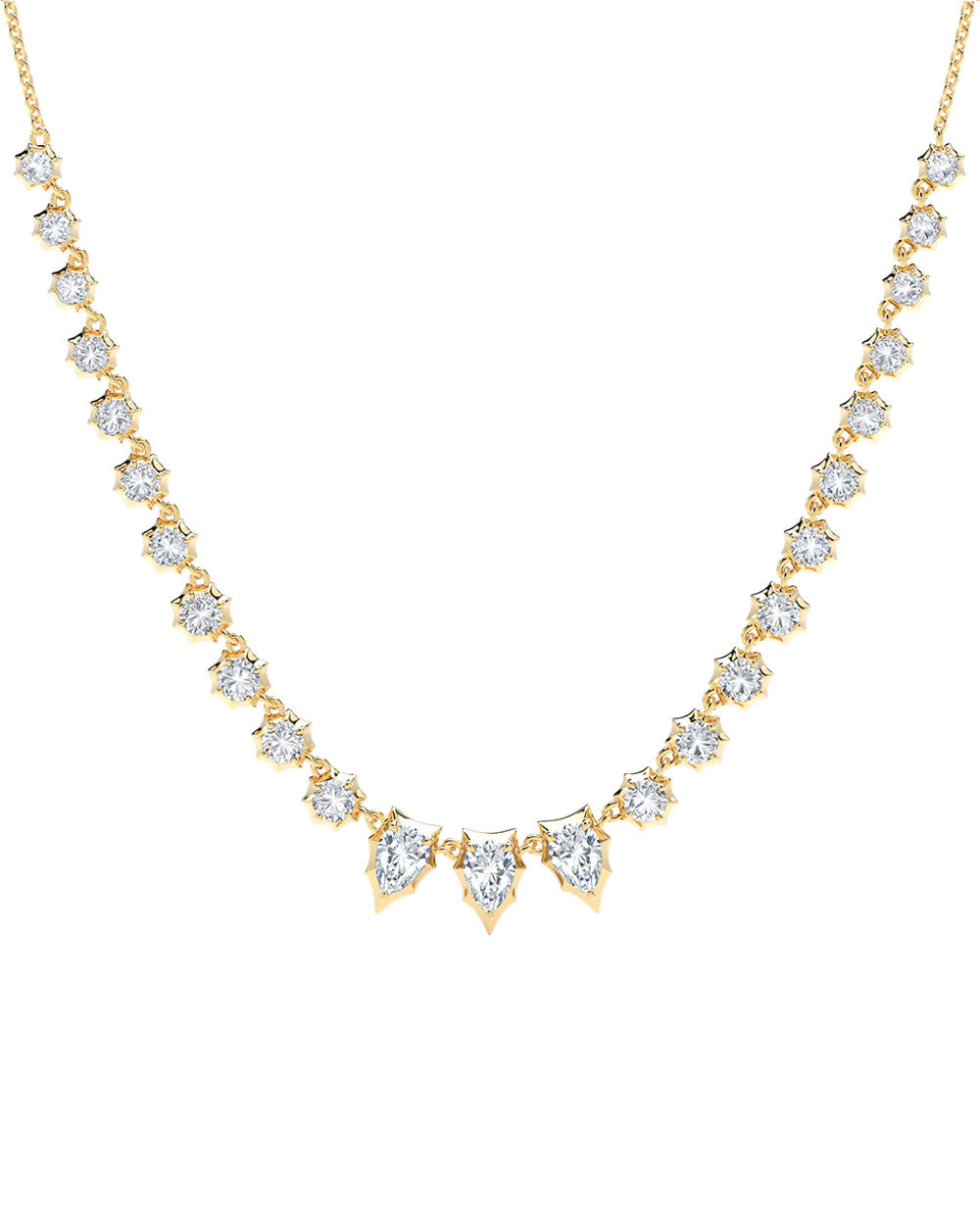 18k Yellow Gold Envoy Diamond Riviera Necklace