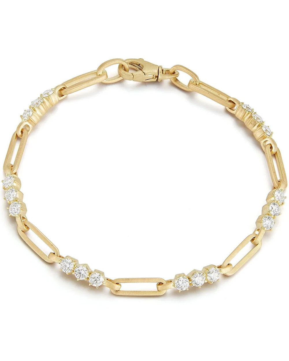 18k Yellow Gold Pia Diamond Chain Bracelet