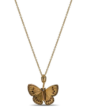 Gold and Copper Palos Verde Butterfly Necklace