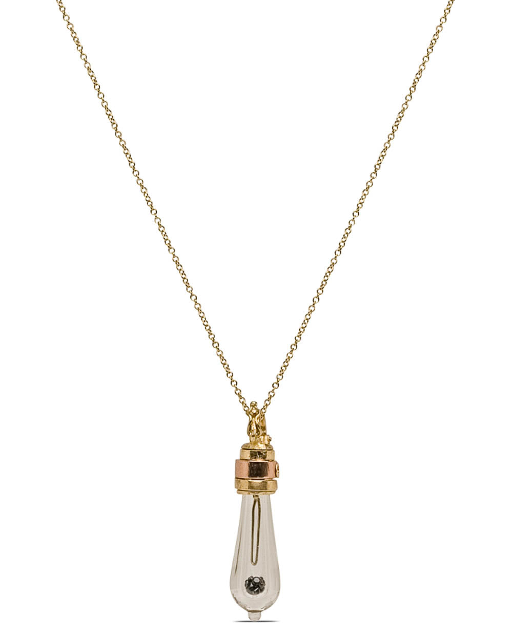 Two Tone Gold Tiny Halo Lightkeeper Necklace