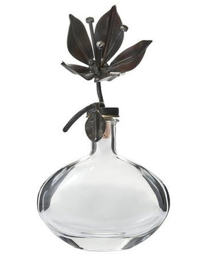 Cast Iron and Glass Passion Flower Decanter