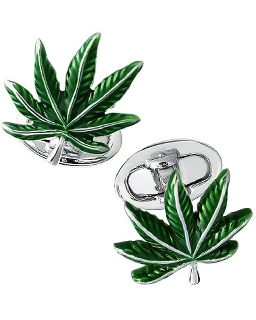 Cannabis Leaf Cufflinks