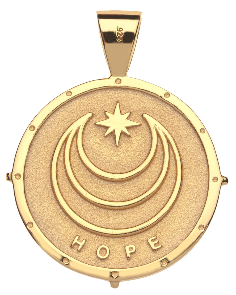 Small Hope Coin Pendant Dawn Link Chain Necklace