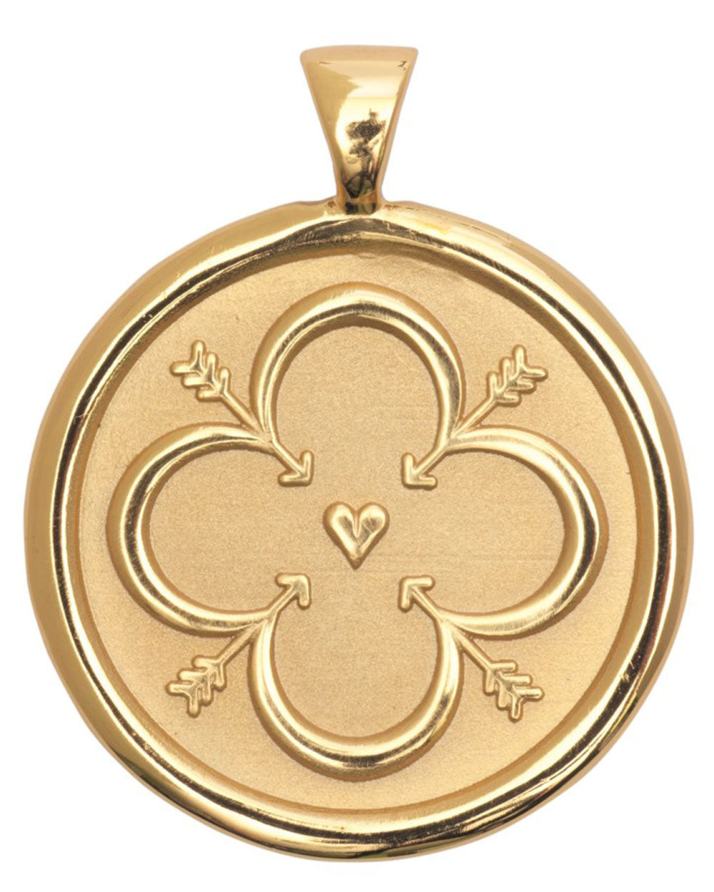 Small Love Coin Pendant Satellite Chain Necklace