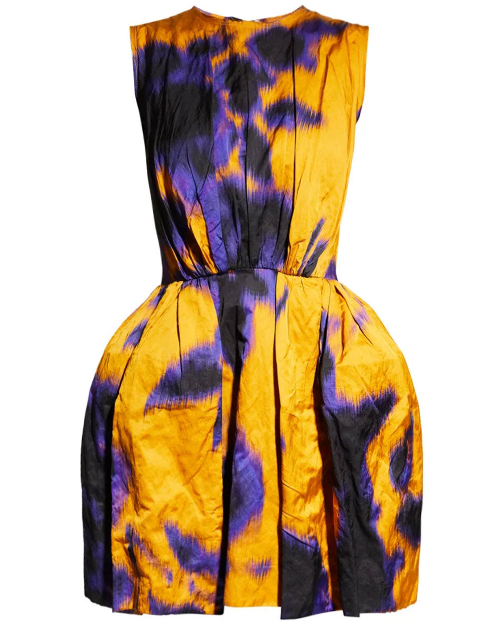 Ocher Plum Printed Peplum Mini Dress