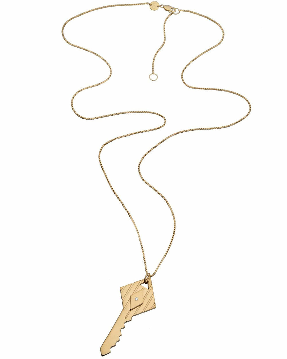 Gold Vermeil Eliot Long Chain Key Necklace