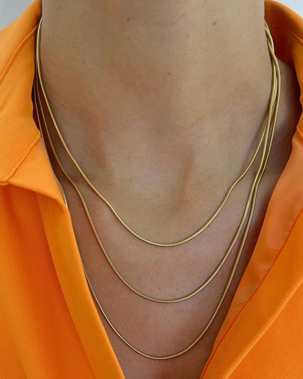 Gold Vermeil Julia Three Chain Necklace