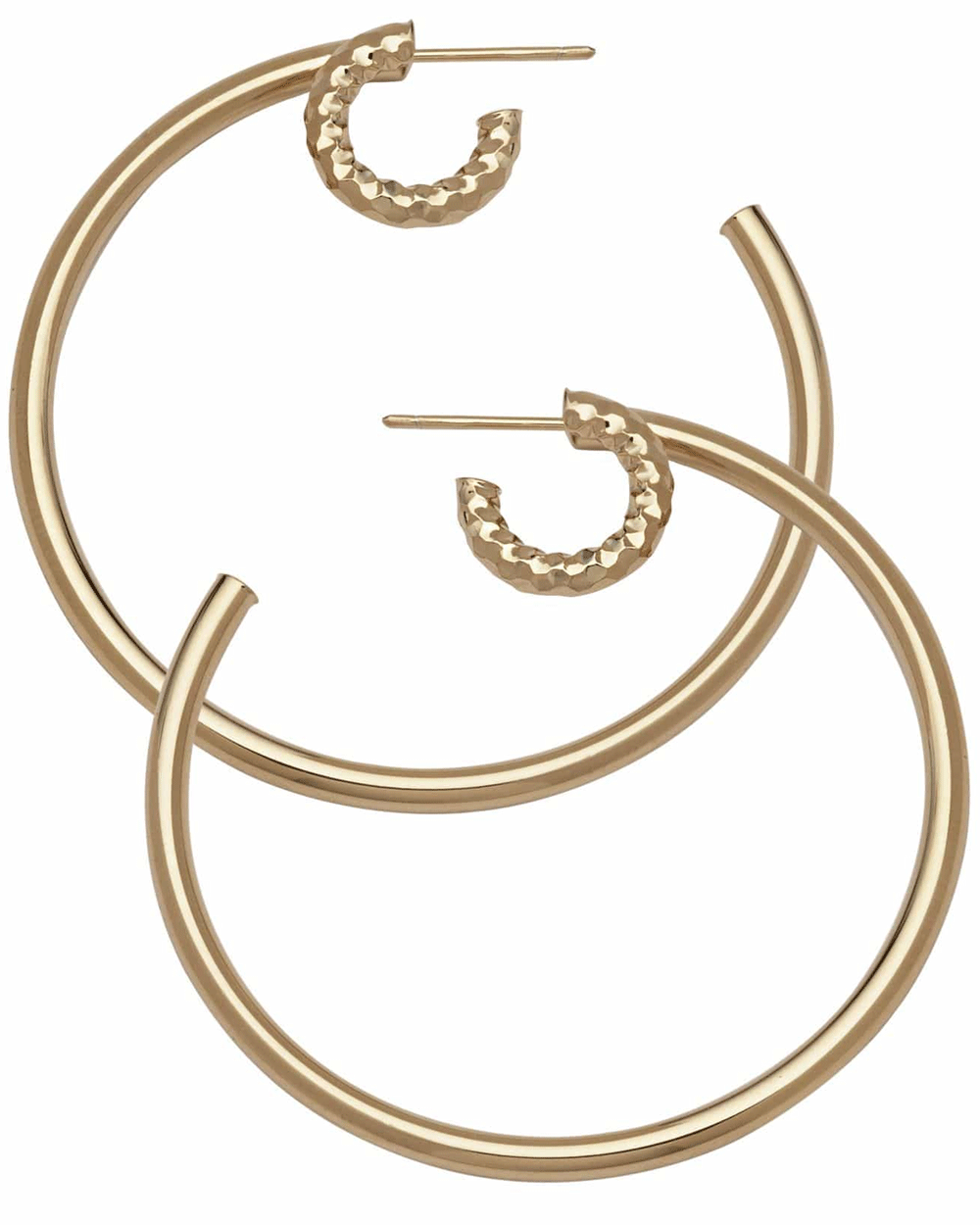 14k Gold Vermeil Anita Double Hoop Earrings