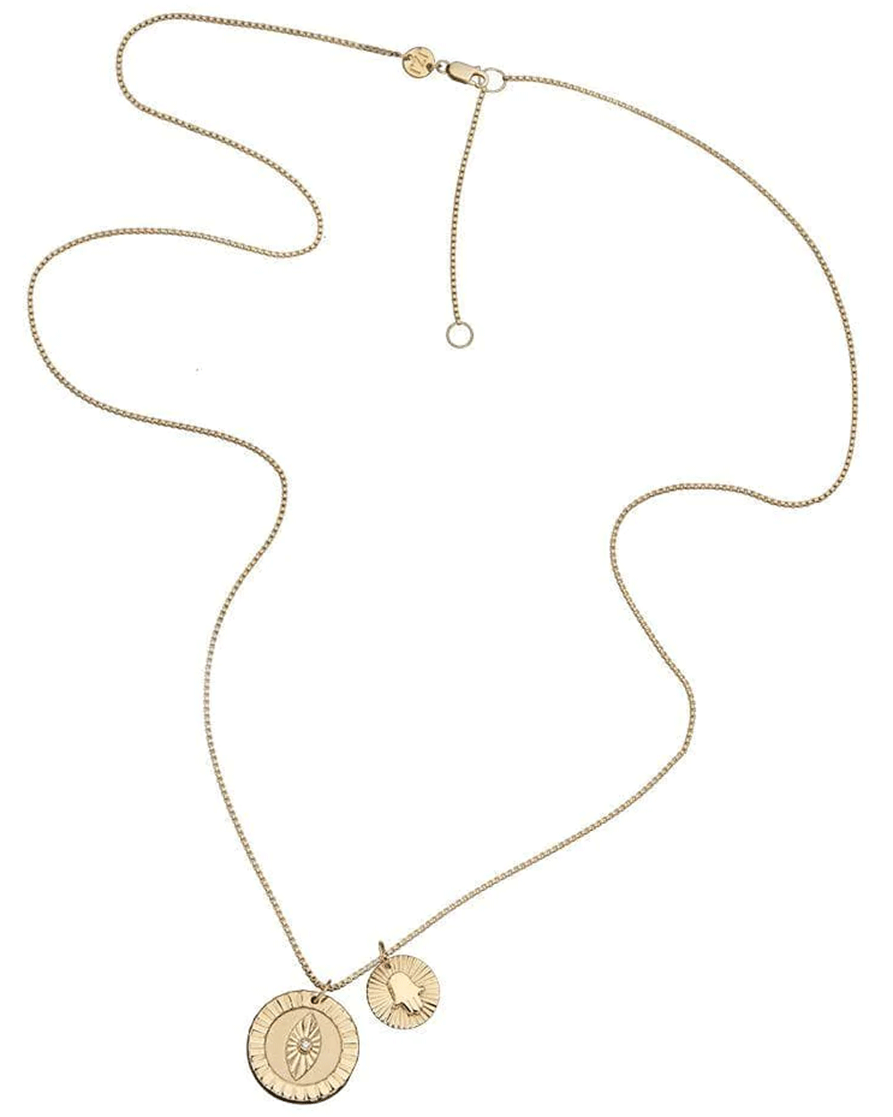 Gold Vermeil Jolene Two Charm Necklace