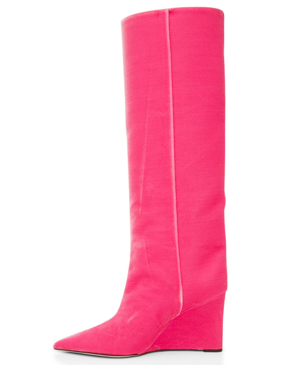 Blake Velvet Boot in Pink