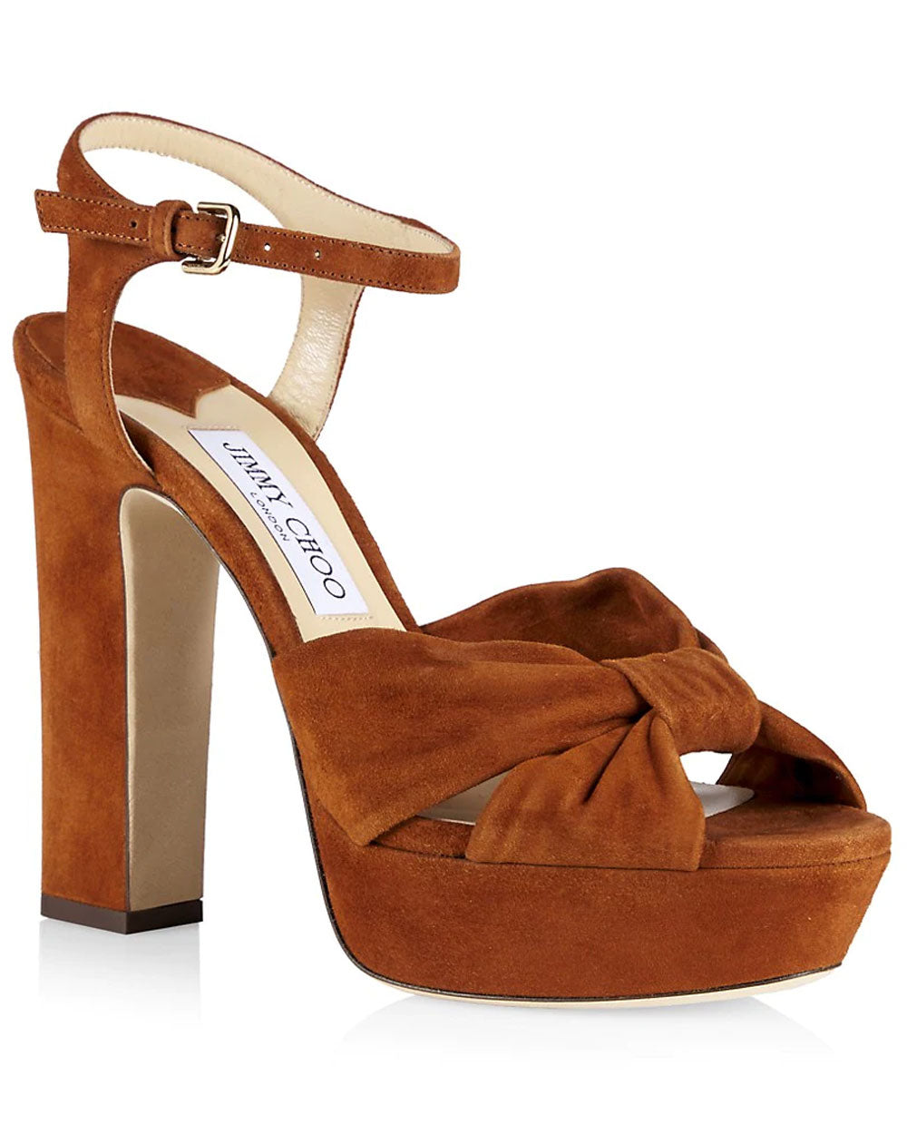 Heloise Knot Platform Sandal in Tan